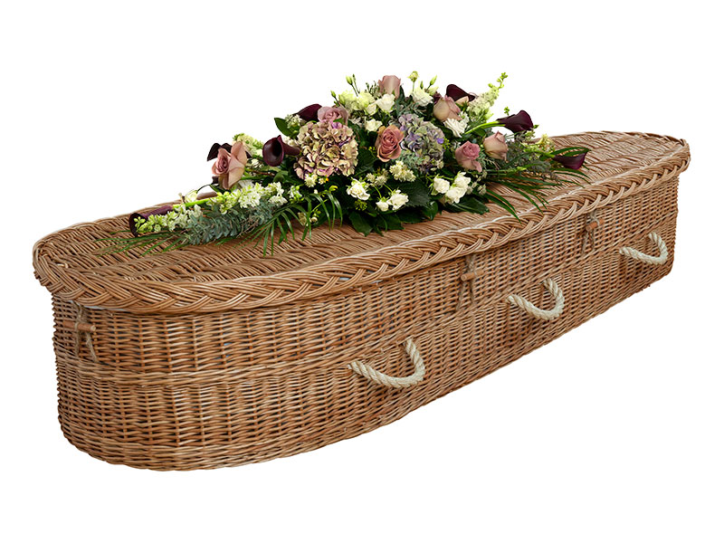 English Willow teardrop coffin FFMA